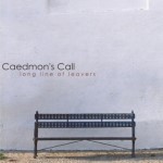 Caedmon's Call, Contemporary Christian Band, album cover Long line of Leavers has a bench seat in front of a white wall