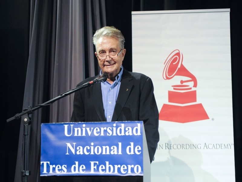 Manolo Diaz of Latin Grammys during a visit at Universidad Nacional de Tres de Febrero - My Christian Musician