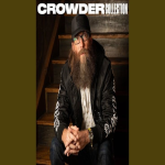 David Crowder sitting on the stairs with a text above that says "CROWDER COLLECTION" - My Christian Musician