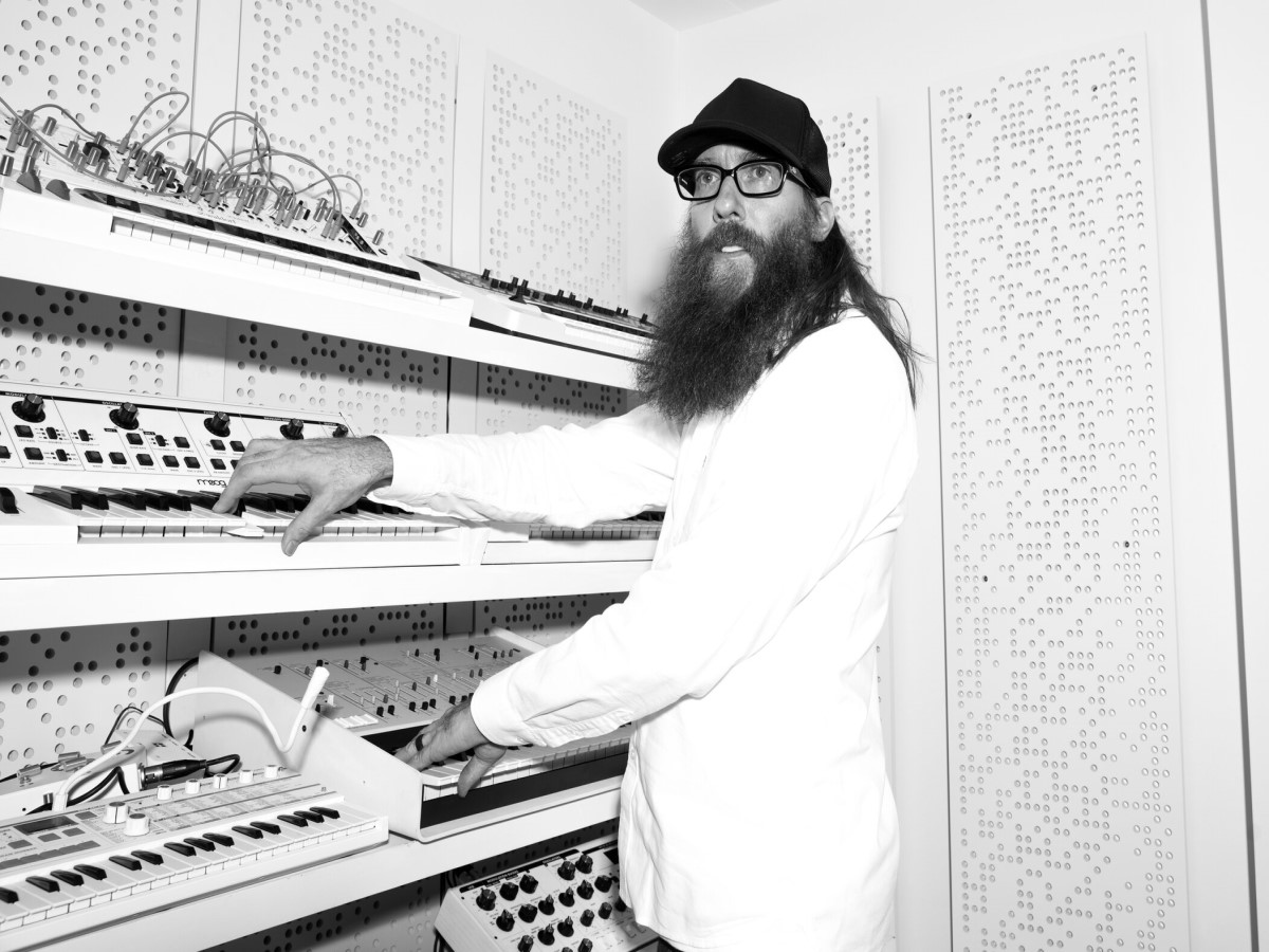 David Crowder with his mixer - My Christian Musician