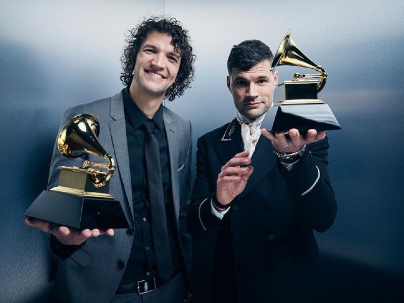 Contemporary Christian music duo For King & Country holding a Grammy- My Christian Musician